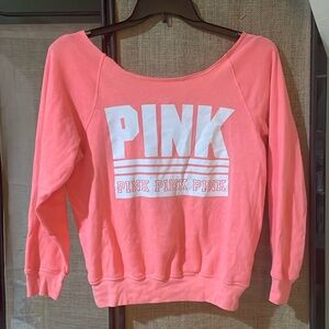 PINK | off the shoulder longue shirt